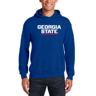 Georgia State University Panthers Basic Block Heavy Blend Hoodie - Royal