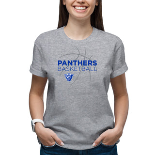 Georgia State University Panthers Basketball Sketch Basic Cotton Short Sleeve T Shirt - Sport Grey