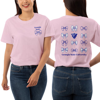 Georgia State Bow Bliss T-Shirt - Light Pink