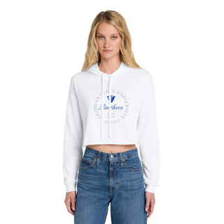 Georgia State Roundabout Women’s Cropped Fleece Hoodie - White