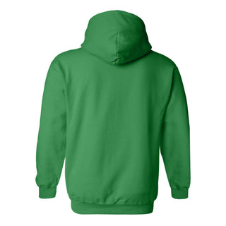 North Dakota Fighting Hawks Arch Logo Hockey Hooded Sweatshirt - Irish Green