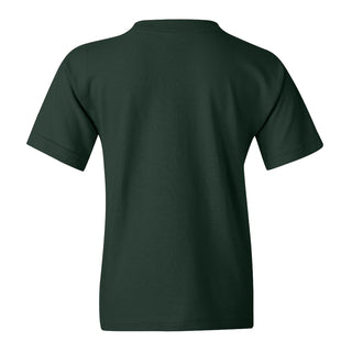 North Dakota State University Bison Arch Logo Short Sleeve Youth T Shirt - Forest