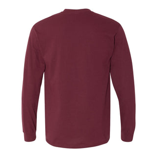 Central Michigan University Chippewas Institutional Logo Long Sleeve T Shirt - Maroon