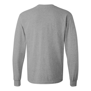 Akron Zips Institutional Logo Long Sleeve T Shirt - Sport Grey