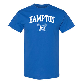 Hampton University Pirates Arch Logo Short Sleeve T-Shirt - Royal