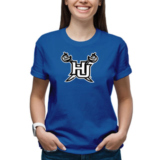 Hampton University Pirates Primary Logo Short Sleeve T-Shirt - Royal