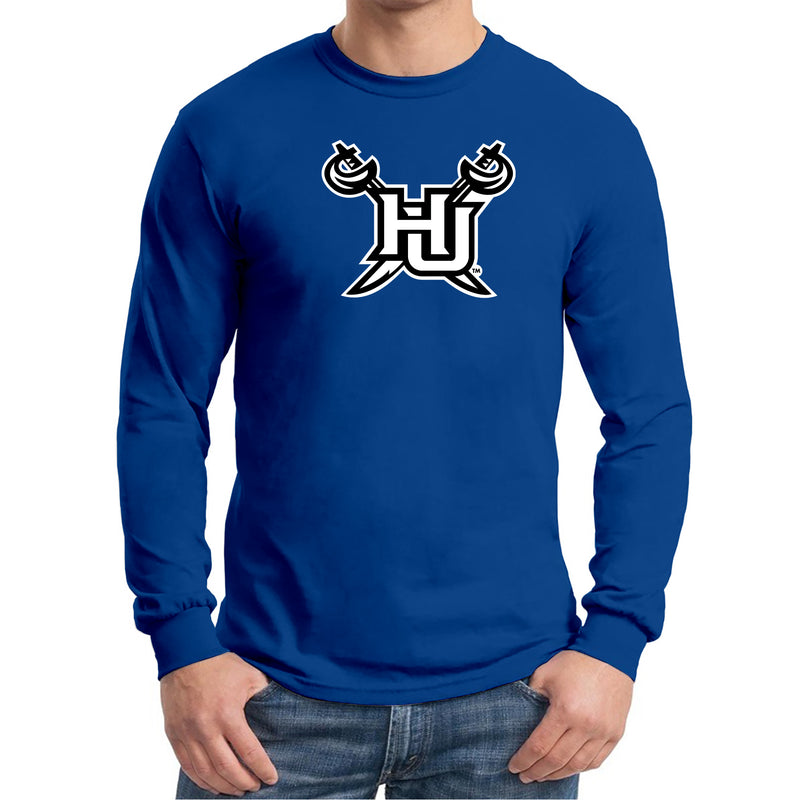 Hampton University Pirates Primary Logo Long Sleeve T-Shirt - Royal