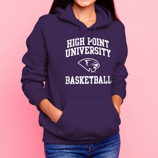 High Point University Arch Logo Basketball Hoodie - Purple