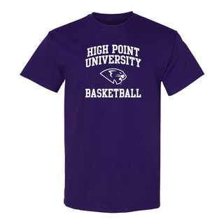 High Point University Arch Logo Basketball T-Shirt - Purple