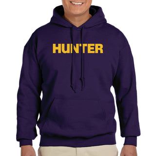 Hunter College Hawks Basic Block Hoodie - Purple