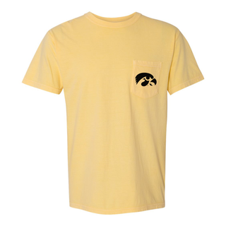 Iowa Hawkeye Logo CC Pocket T-Shirt - Butter