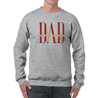 Iowa State Classic Dad Crewneck - Sport Grey