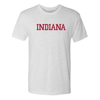 Indiana Basic Block NLA Triblend T-Shirt - Heather White