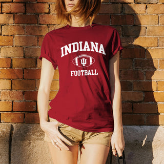 Indiana University Hoosiers Classic Football Arch Short Sleeve T-Shirt - Cardinal