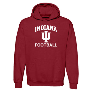 Indiana University Hoosiers Arch Logo Football Hoodie - Cardinal