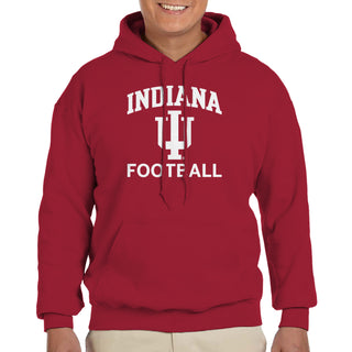 Indiana University Hoosiers Arch Logo Football Hoodie - Cardinal