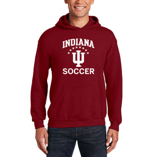 Indiana University Hoosiers Arch Logo Soccer Hoodie - Cardinal