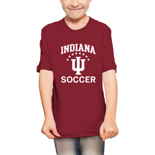 Indiana Arch Logo Soccer Youth T-Shirt - Cardinal