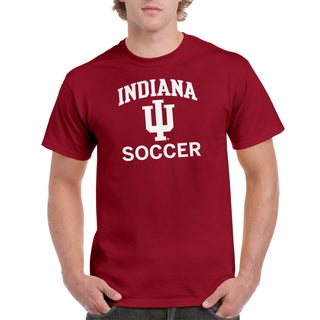 Indiana University Hoosiers Arch Logo Soccer Short Sleeve T-Shirt - Cardinal