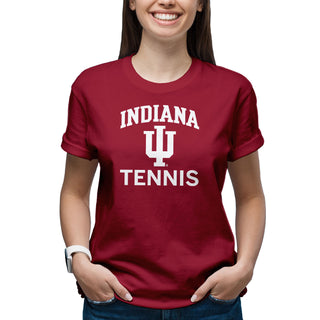 Indiana University Hoosiers Arch Logo Tennis Short Sleeve T Shirt - Cardinal