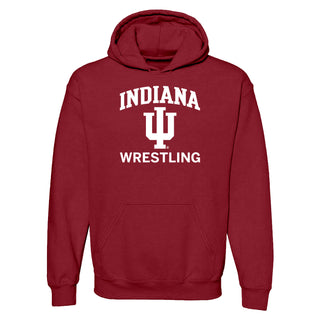 Indiana University Hoosiers Arch Logo Wrestling Hoodie - Cardinal