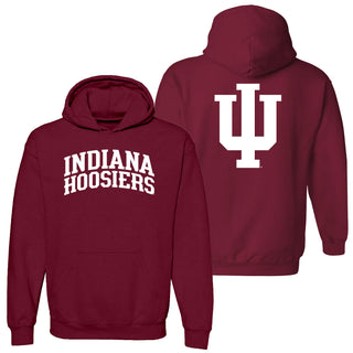 Indiana University Hoosiers Front Back Print Heavy Blend Hoodie - Cardinal