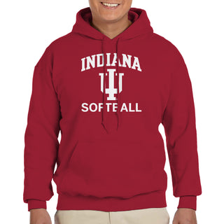 Indiana University Hoosiers Arch Logo Softball Hoodie - Cardinal