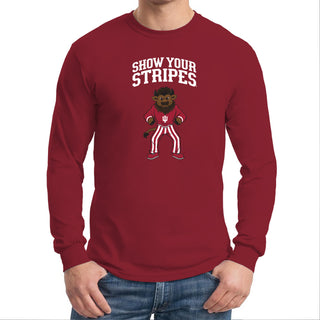 Indiana Show Your Stripes Mascot Spirit Mark Longsleeve - Cardinal