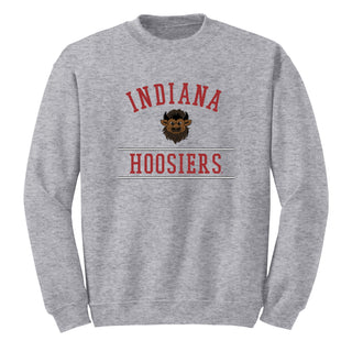 Indiana Mesh Arch Bison Crewneck - Sport Grey
