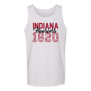 Flower Power Indiana Hoosiers Heavy Cotton Tank Top - White