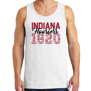Flower Power Indiana Hoosiers Heavy Cotton Tank Top - White