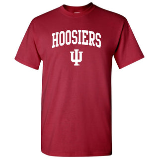 Indiana University Hoosiers Mascot Arch Logo Short Sleeve T Shirt - Cardinal