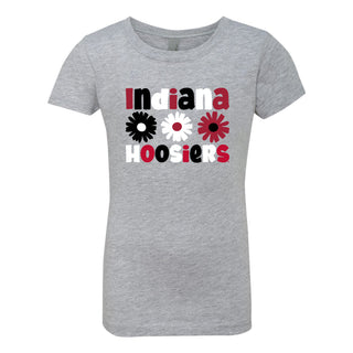 Indiana Daisy Dot Girls Princess T-Shirt - Heather Grey