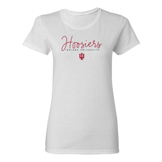 Indiana Thin Script Women's T-Shirt - White