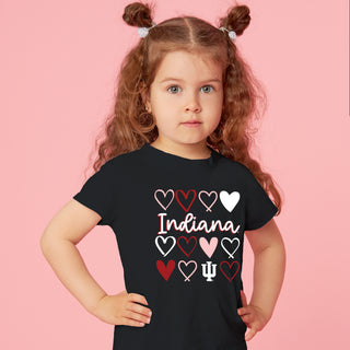 Indiana Hearts Toddler T-Shirt - Black