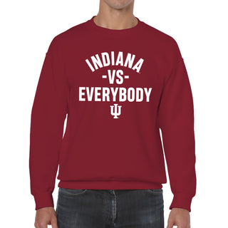 Indiana Vs Everybody Crewneck Sweatshirt - Cardinal