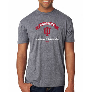 Indiana Ribbon Arc NLA Triblend T-Shirt - Premium Heather