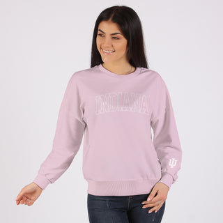 Indiana Tonal Arch with Wrist Print Crewneck - Light Pink