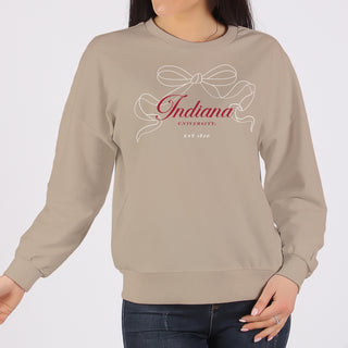Indiana Delicate Bow Crewneck Sweatshirt - Sand