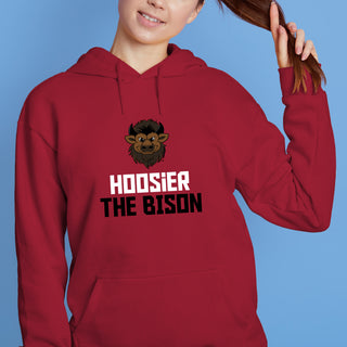 Indiana Squared Off Bison Hoodie - Cardinal