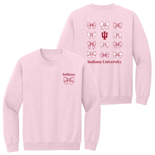 Indiana Bow Bliss Crewneck - Light Pink
