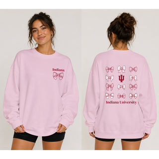 Indiana Bow Bliss Crewneck - Light Pink