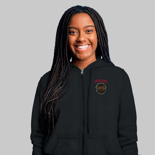 Indiana Bison Head LC EMB Full Zip Hoodie