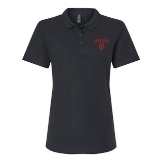 Indiana Arch Logo EMB Womens Softstyle Pique Polo