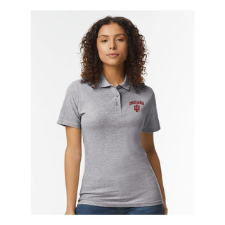 Indiana Arch Logo EMB Womens Softstyle Pique Polo