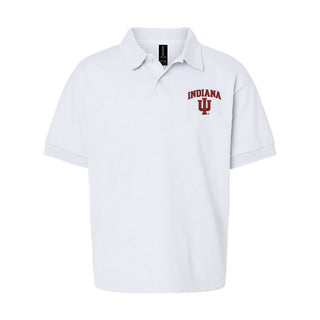 Indiana Arch Logo EMB Youth Dryblend Jersey Polo