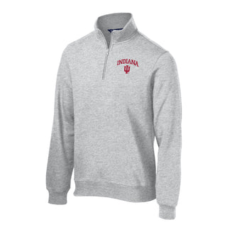 IU Arch Logo EMB 1/4 Zip - Athletic Heather