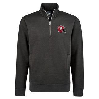 Indiana Hoosiers Football Helmet EMB JA BTB 1/4-Zip Sweatshirt