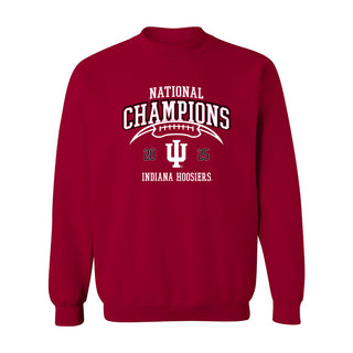 Indiana 2025 Football Champions Horizon Arch Crewneck - Cardinal