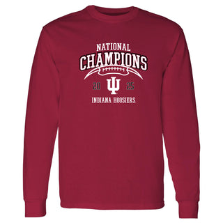 Indiana 2025 Football Champions Horizon Arch Long Sleeve - Cardinal